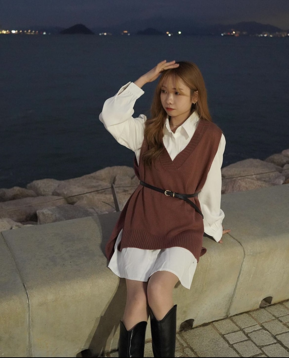 Girlfriendable寛鬆針織上衣