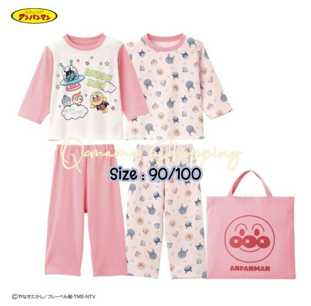 (現貨) 🇯🇵100%日本直送 面包超人 家居服福袋set (2set +袋) (90/100)