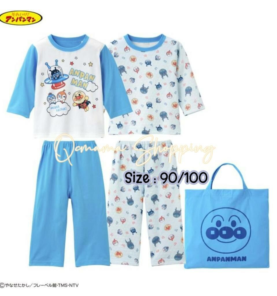 (現貨) 🇯🇵100%日本直送 面包超人 家居服福袋set (2set +袋) (90/100)