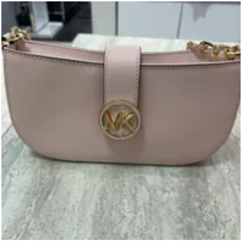 [S] MICHAEL KORS 35F2GNMC0L SM POUCHETTE NON-LEATHER VEGAN,POWDER BLUSH, 196163426884 (SMK624)