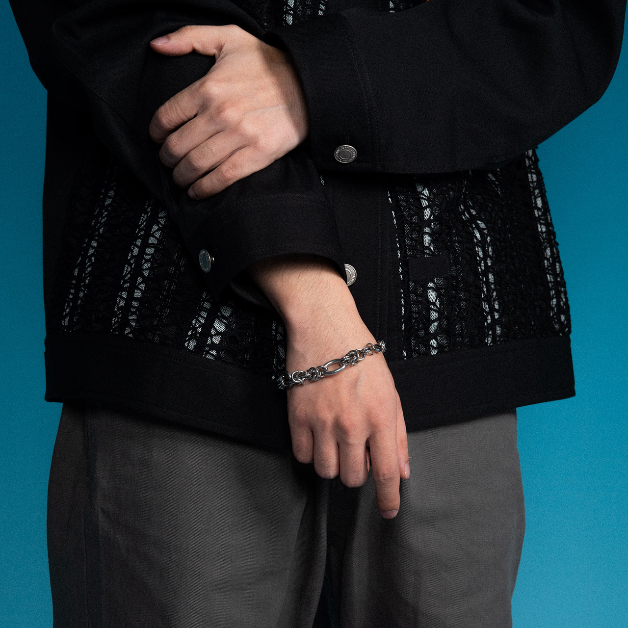 【BLUZ】鈦鋼複合交織手鏈