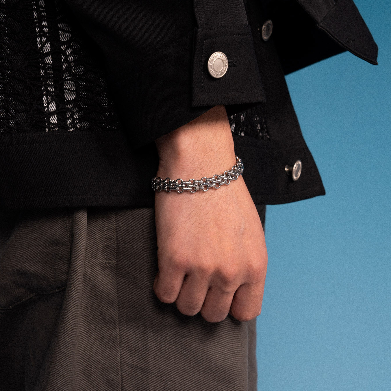 【BLUZ】雙層鈦鋼密扣手鏈