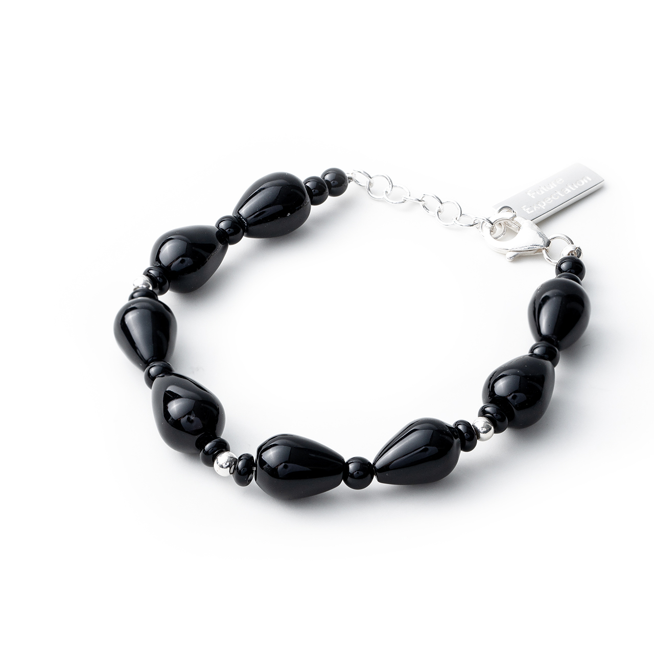 【BLUZ】黑曜瑪瑙純銀手鍊