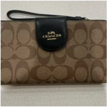 [S] COACH C2874 SIG CLRBLK TECH WLT,IM/KHAKI/BLACK, 195031162879 (SCO524)