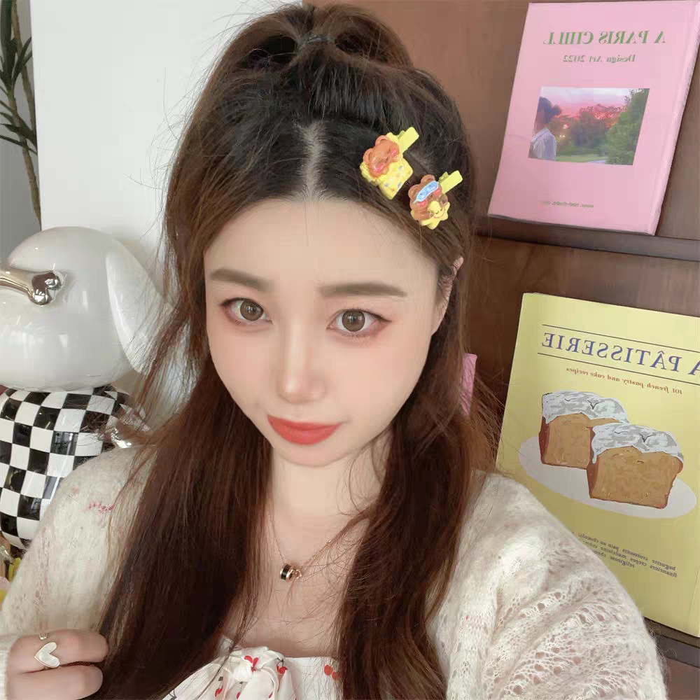 [5 for RM10] Cute Sweet Girls Heart Goodnight Bear Hair Clip