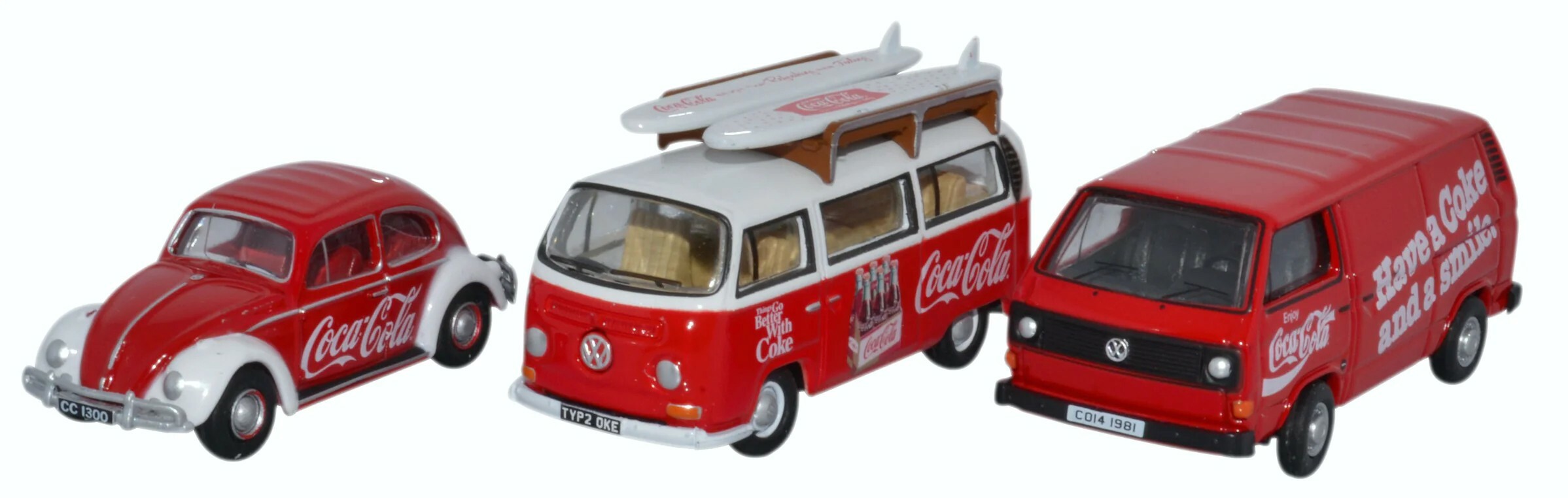 Oxford 76SET60CC 1:76 VW Set Coca Cola 可口可樂 3輛組