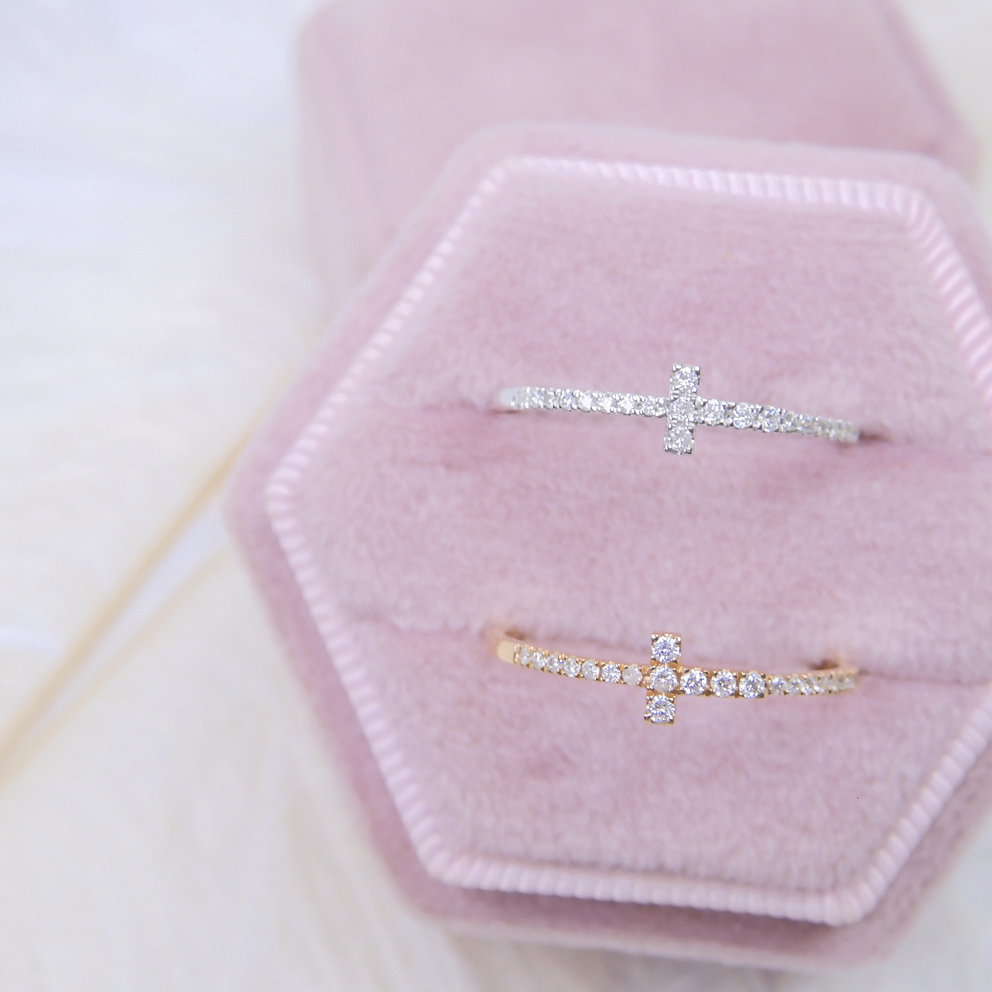 18K金 0.1ct 鑽石戒指