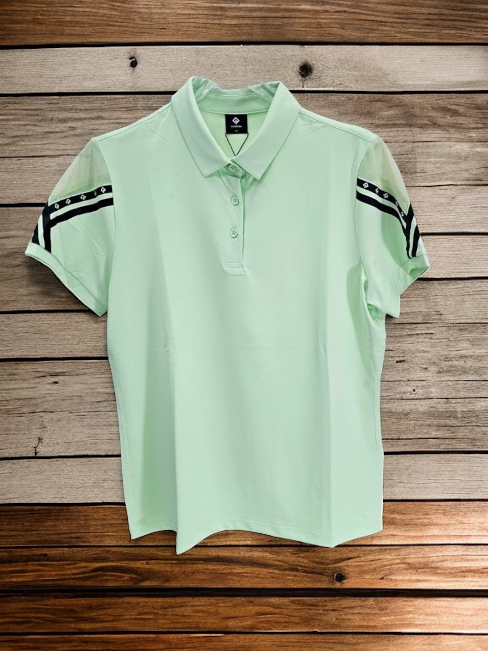 女款 【現貨】Renoma Golf 春夏秋季時尚印花線條網眼短袖T 恤/高爾夫球衣