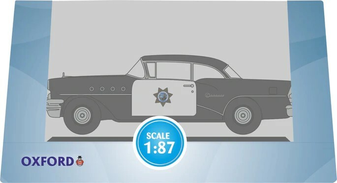 Oxford 87BC55003 HO規 Buick Century 1955  加州公路巡邏隊