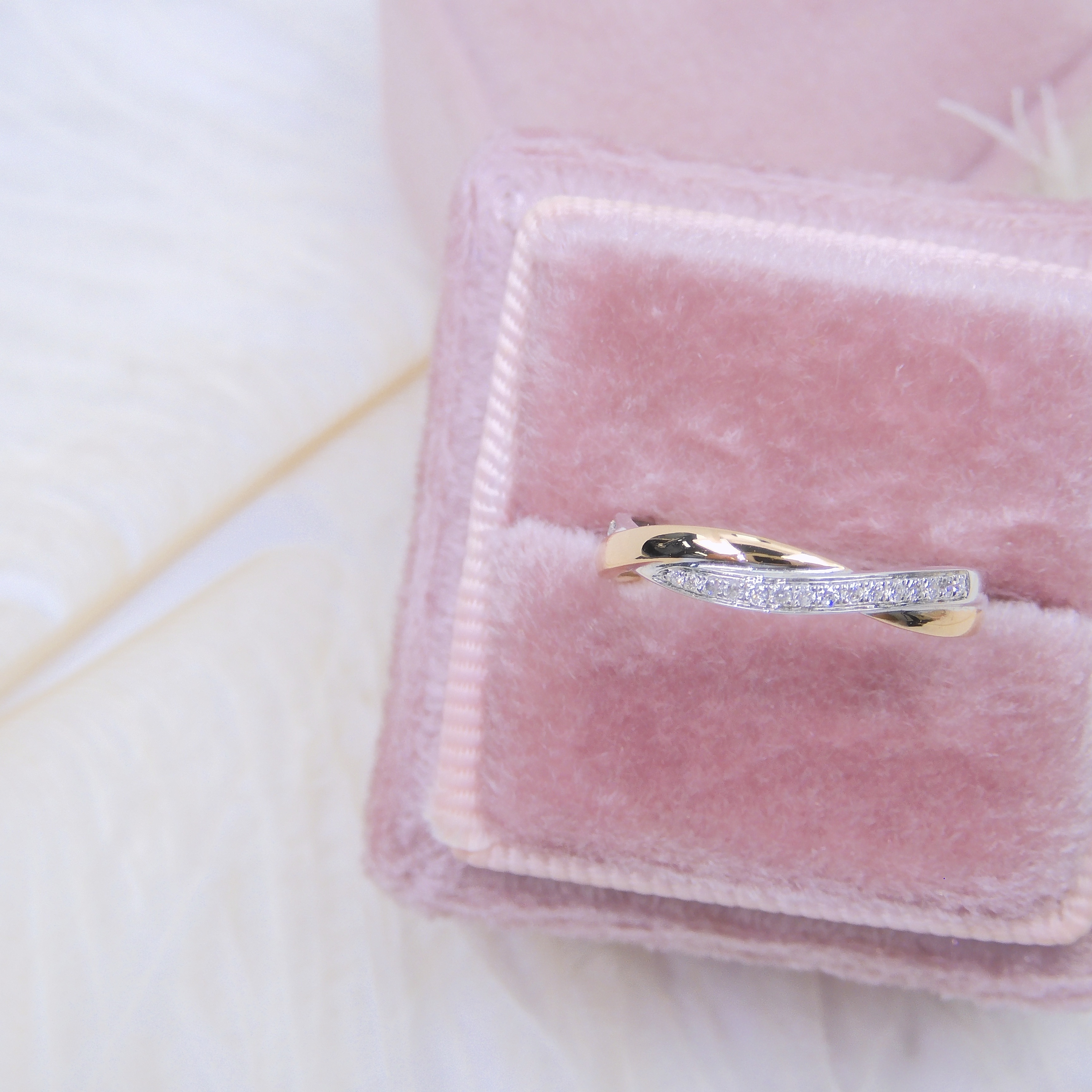 18K金 0.066ct 鑽石戒指