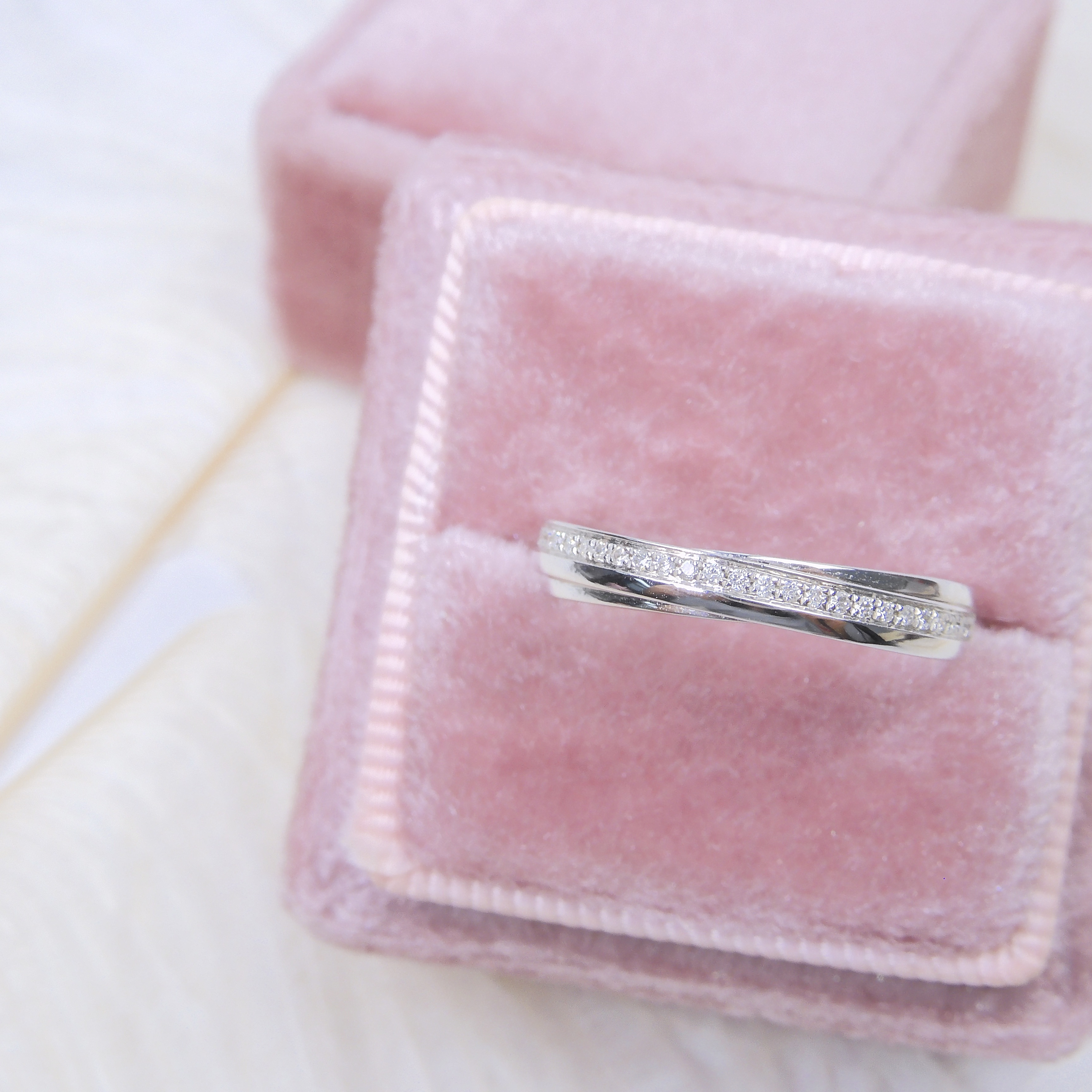 18K金 0.086ct 鑽石戒指