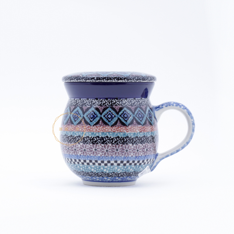 有蓋-胖胖杯 中 350ml - 理性紫藍