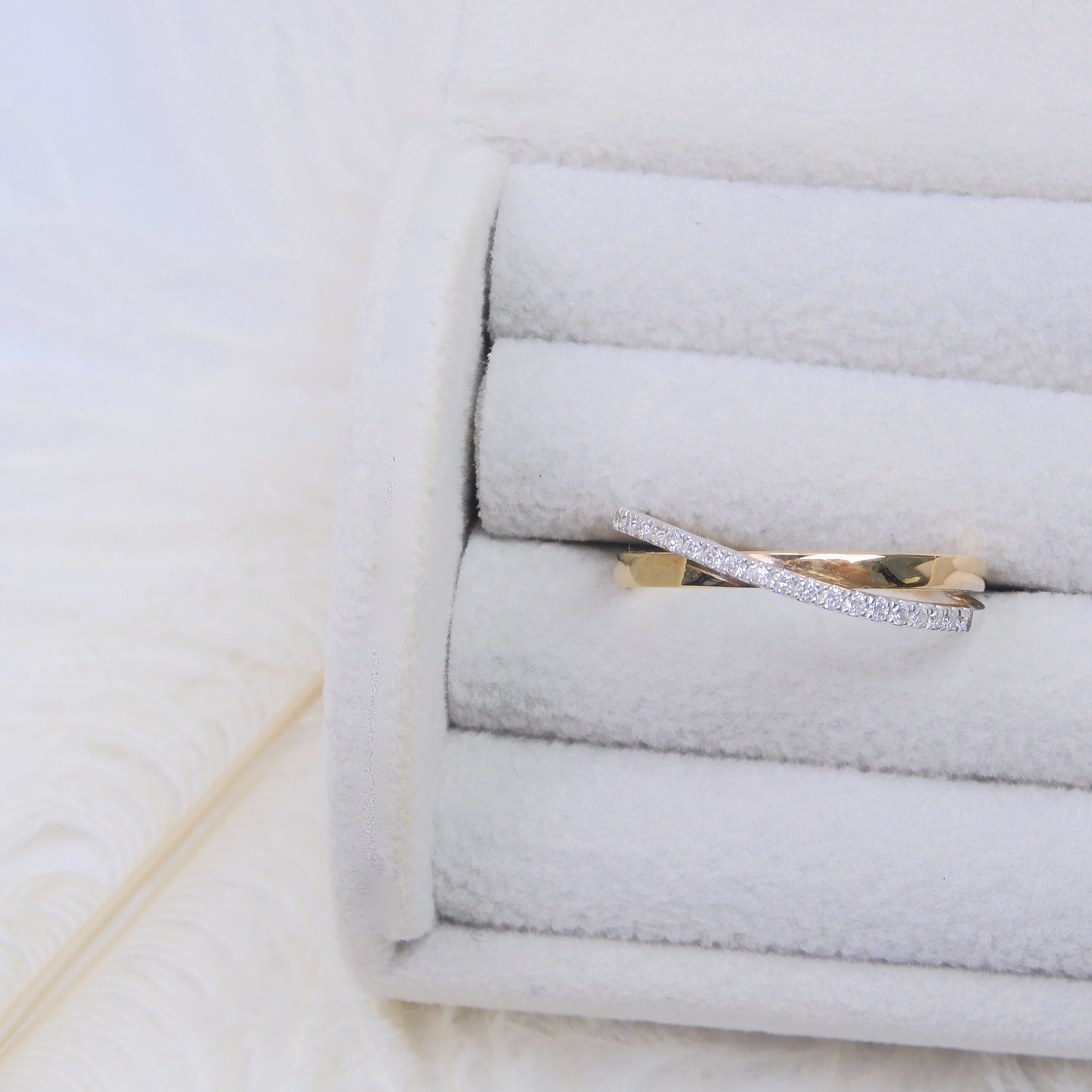 18K Gold 0.124ct Diamond Ring