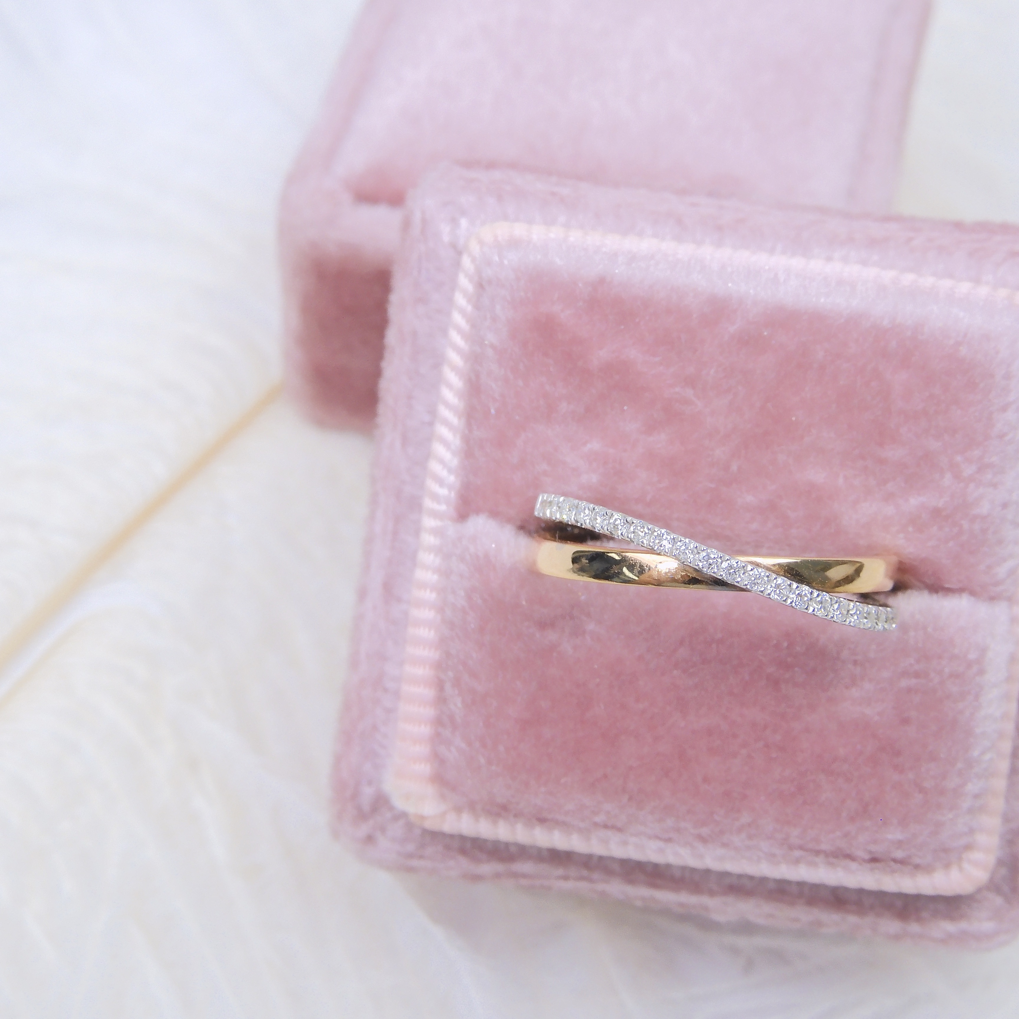 18K金 0.124ct 鑽石戒指