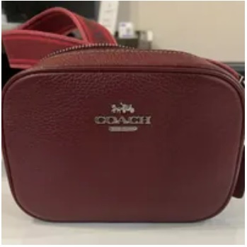 [S] COACH CH689 LTHR MN JMIE CMRA BAG,SV/WINE MULTI, 195031867361 (SCO534)
