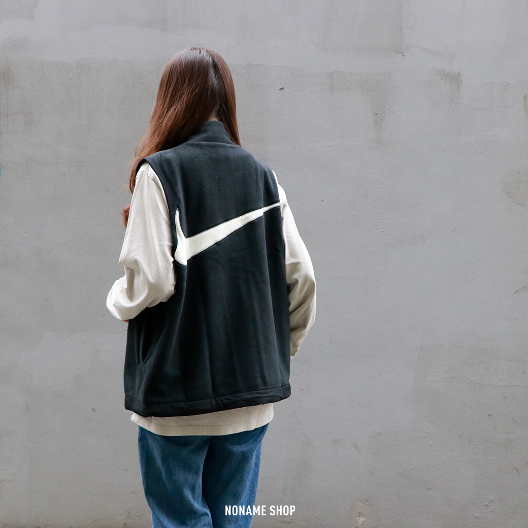 NIKE CLUB FLEECE 防撕裂 毛毛 大勾 背心 黑 (男款)