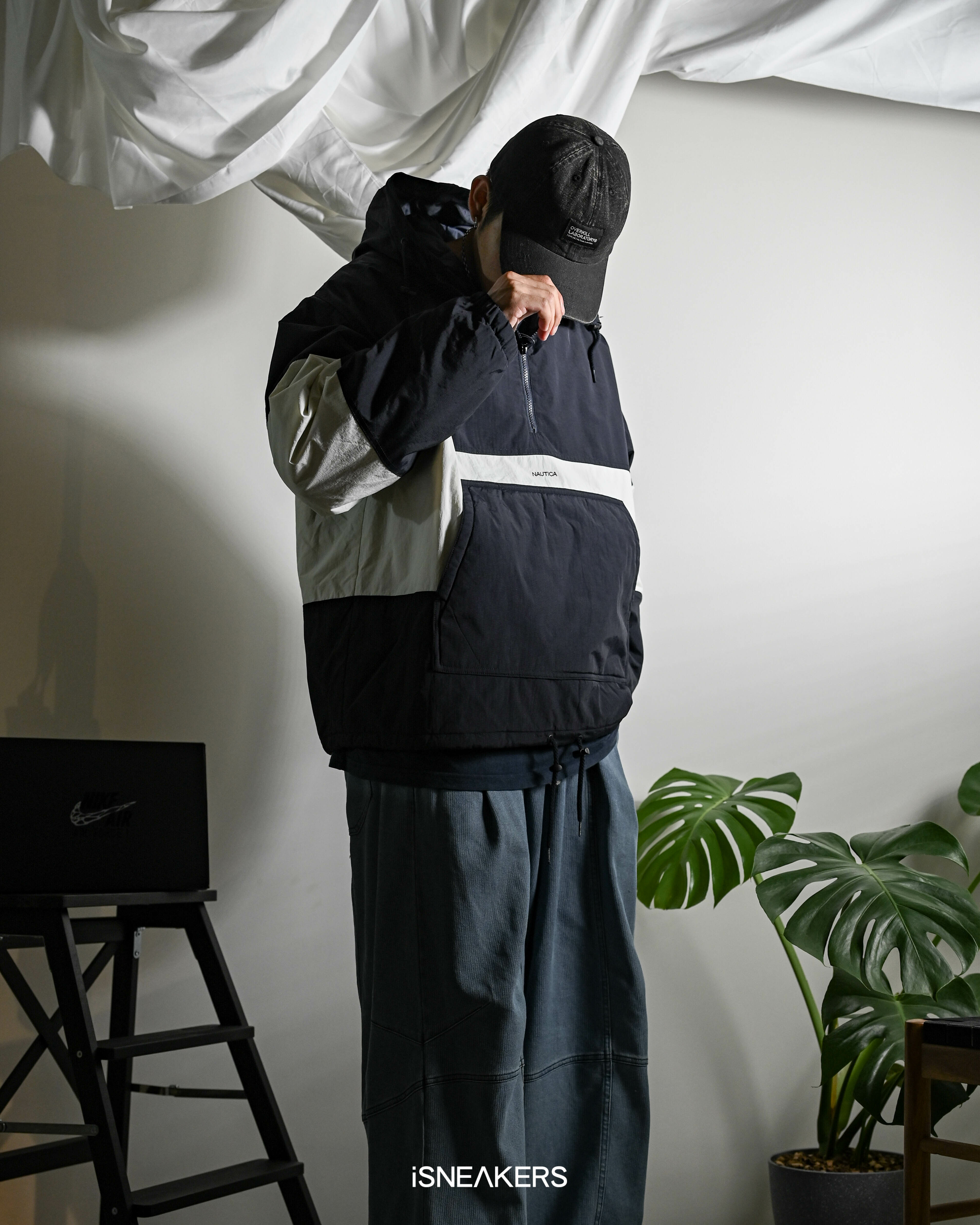 iSNEAKERS｜Nautica 雙色衝鋒衣 綠 海軍藍