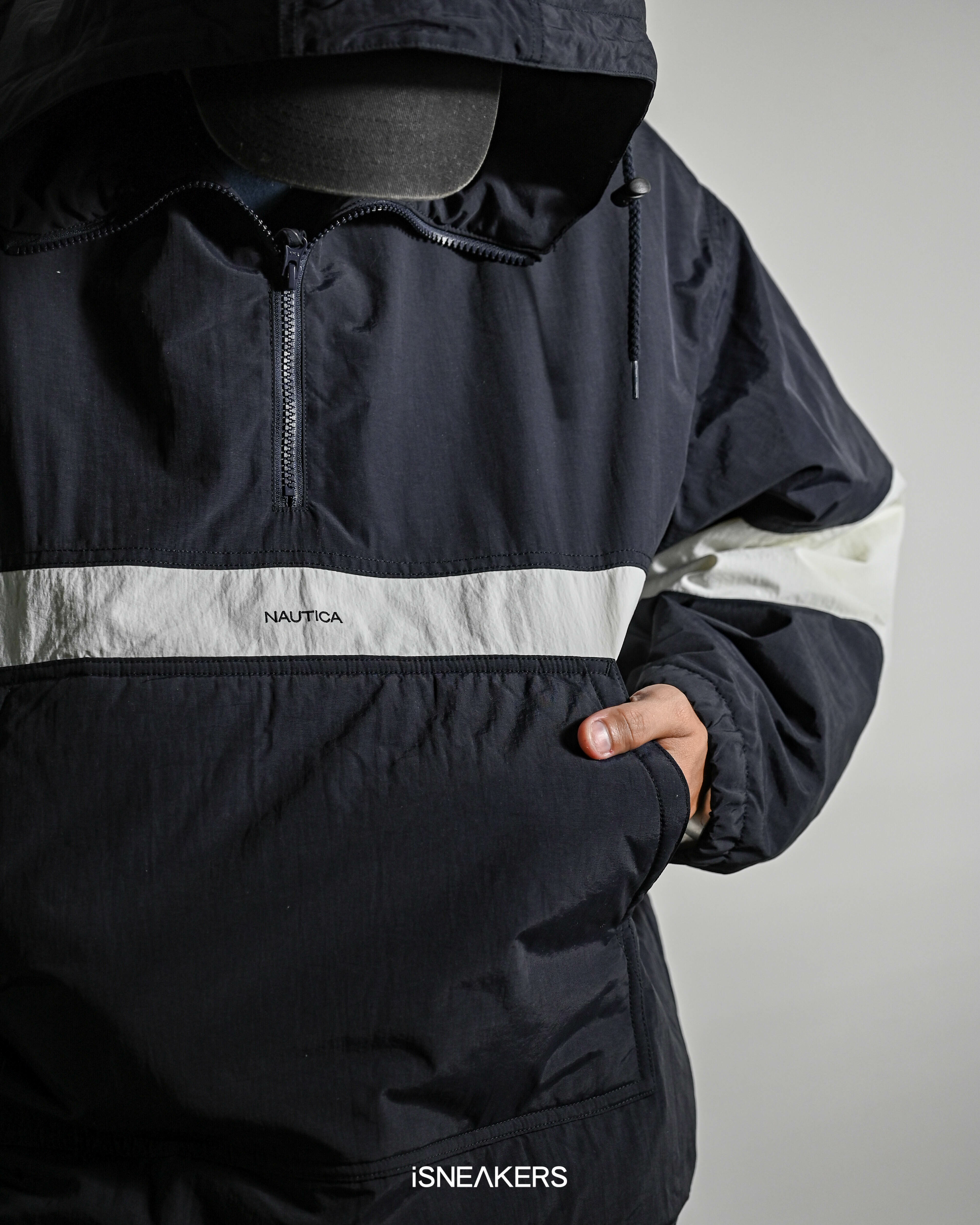 iSNEAKERS｜Nautica 雙色衝鋒衣 綠 海軍藍