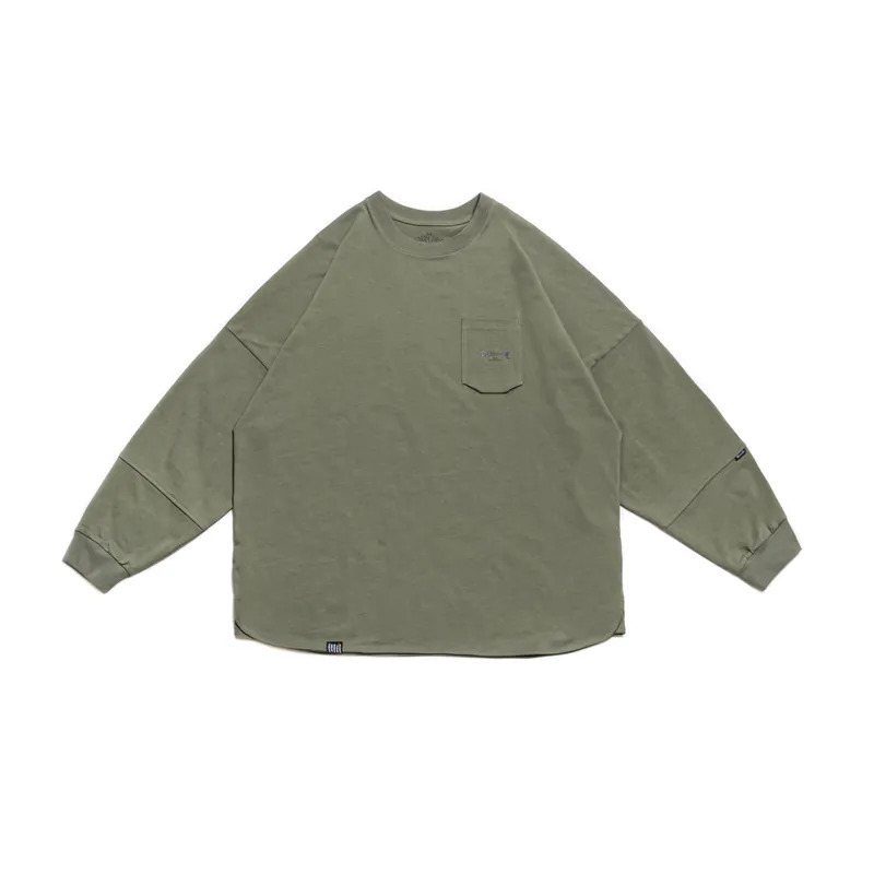 PERSEVERE HEXAGONAL POCKET L/S T-SHIRT - GREEN