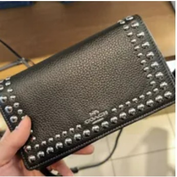 [S] COACH CM848 RVTS FOVER CLT XBDY,SV/BK/BL BK BADLANDS FLR, 196395079049 (SCO537)