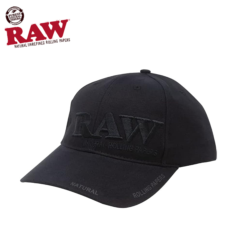 🇪🇸RAW - Black on Black Flex-Fit Cap 棒球帽