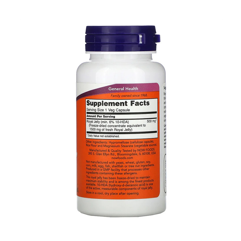 Now Foods Royal Jelly 1500 mg, 60 Veg Capsules