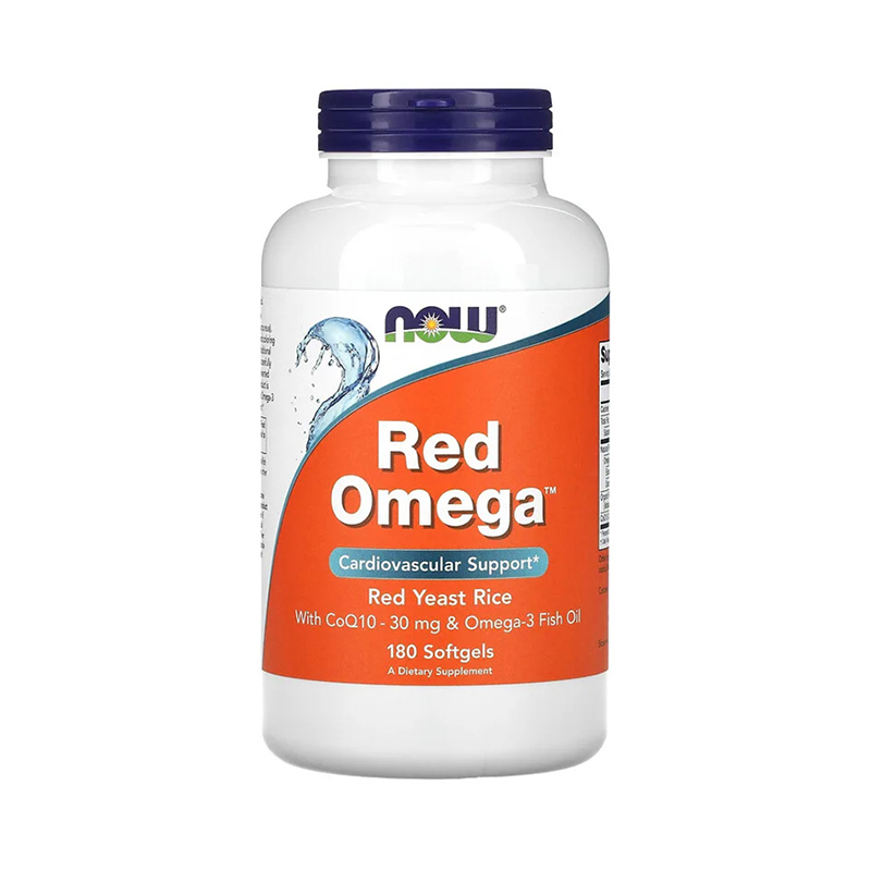 Now Foods, Red Omega, Red Yeast Rice with CoQ10, 30 mg, 180 Softgels