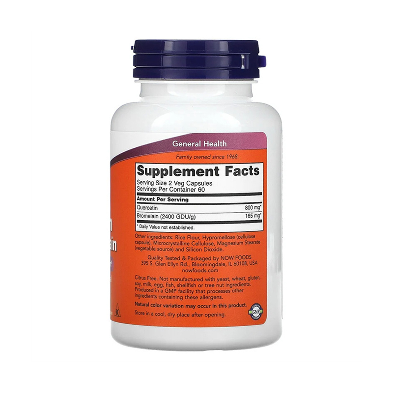 Now Foods Quercetin 800 mg , 120 Capsules