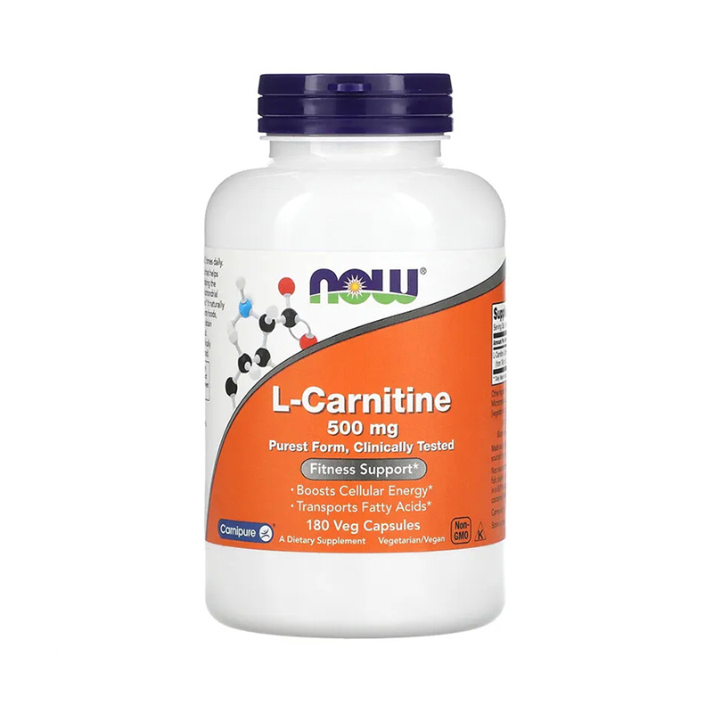 Now Foods L-Carnitine 500 mg , 180 Veg Capsules