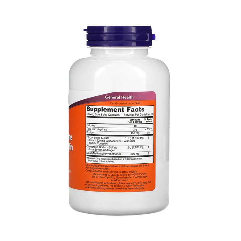 Now Foods Glucosamine Chondroitin MSM ,180 Capsules