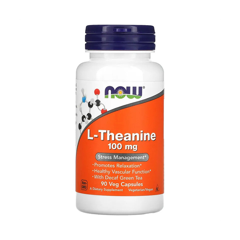 Now Foods, L-Theanine, 100 mg, 90 Veg Capsules