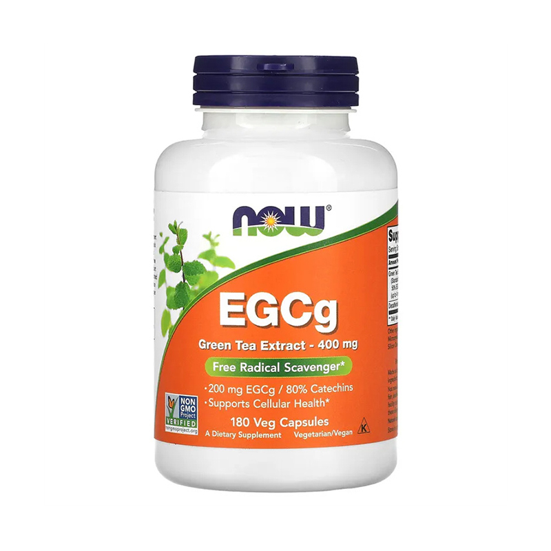 Now Foods, EGCg, Green Tea Extract, 400 mg, 180 Veg Capsules