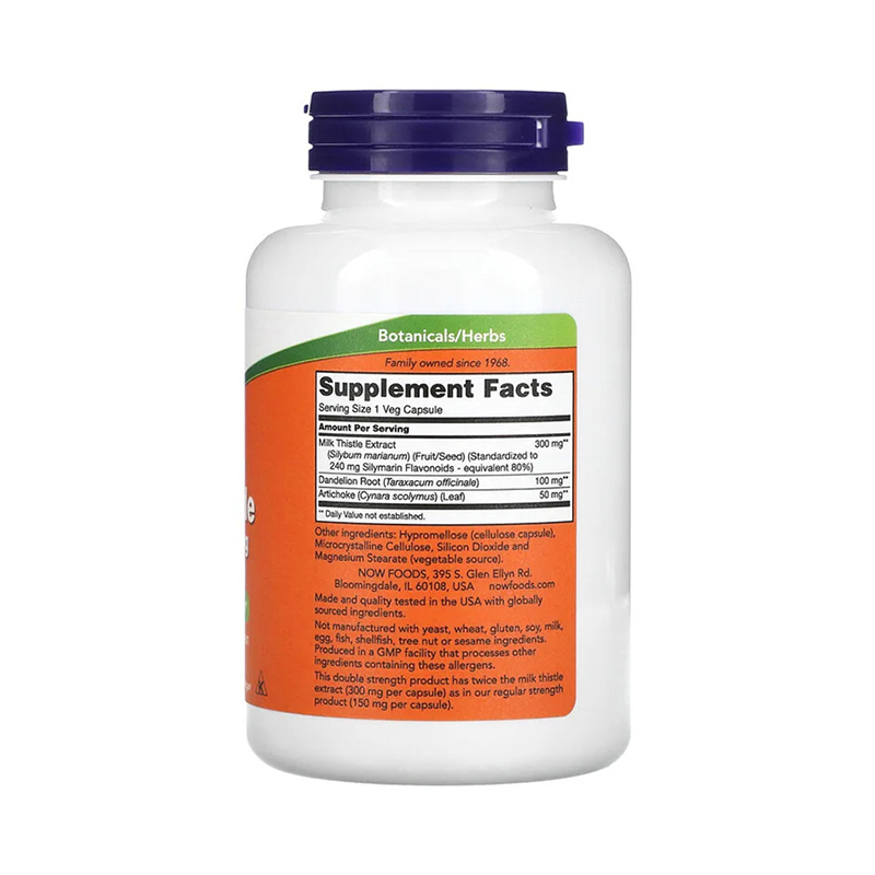NOW Foods, Milk Thistle Extract, Double Strength , 300 mg, 200 Veg Capsules