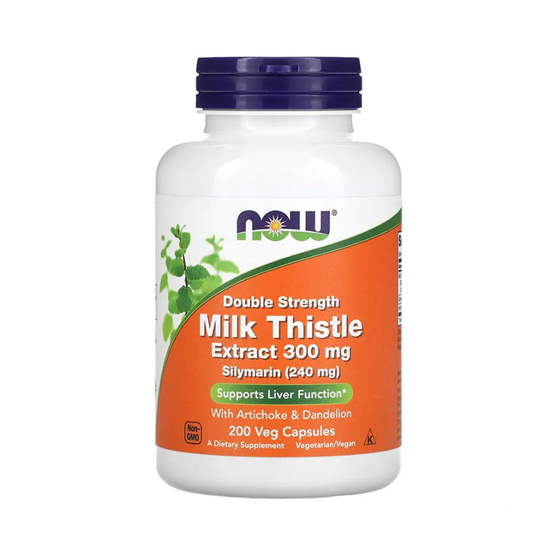NOW Foods, Milk Thistle Extract, Double Strength , 300 mg, 200 Veg Capsules