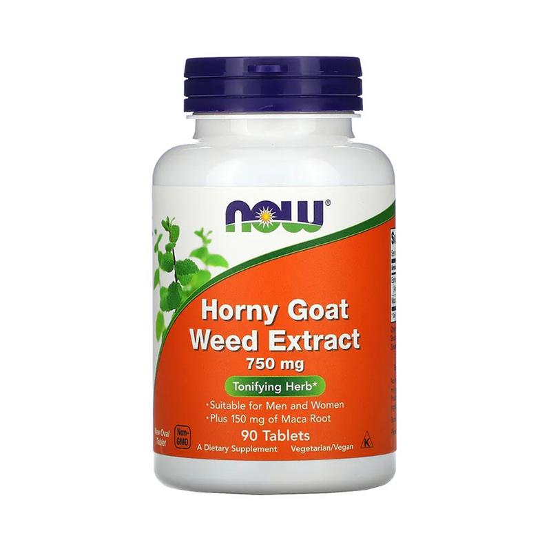 Now Foods, Horny Goat Weed Extract, 750 mg, 90 Tablets