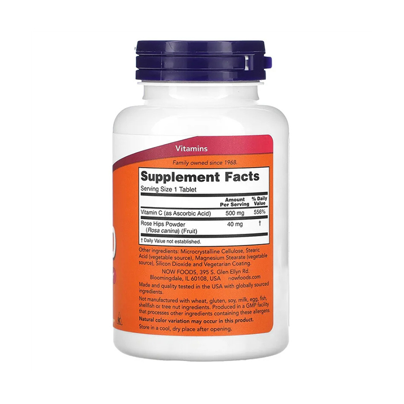 Now Foods, C-500 With Rose Hips, 250 Tablets