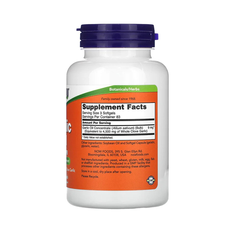 Now Foods Garlic Oil 1500 mg, 250 Softgels