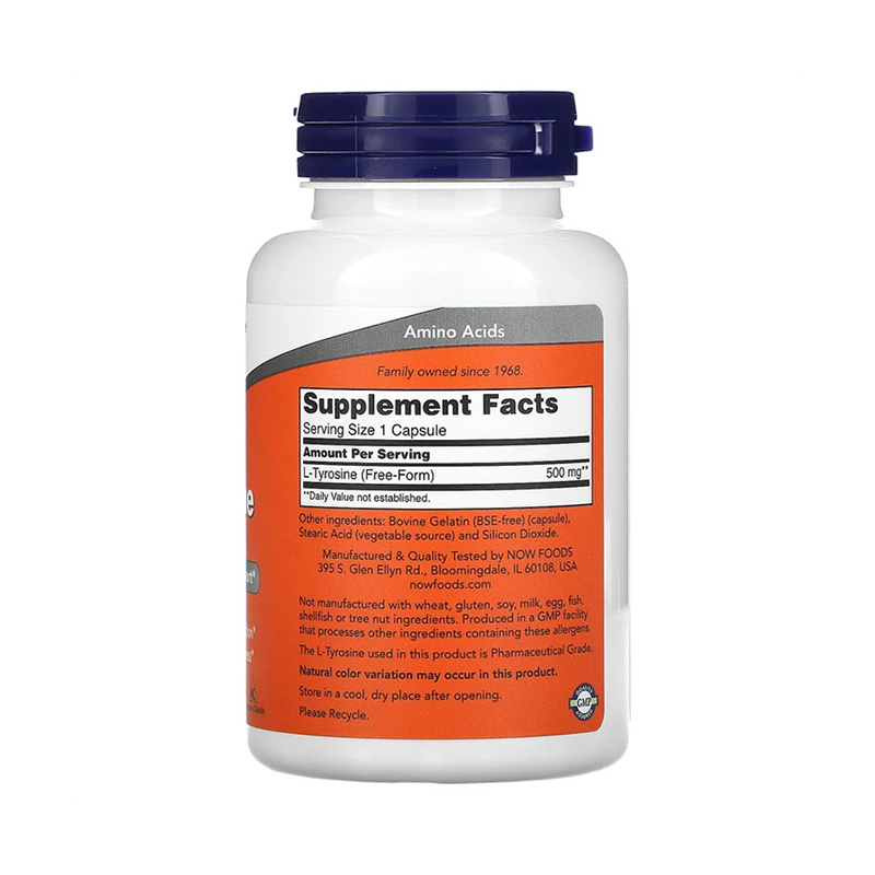 Now Foods, L-Tyrosine, 500 mg, 120 Capsules