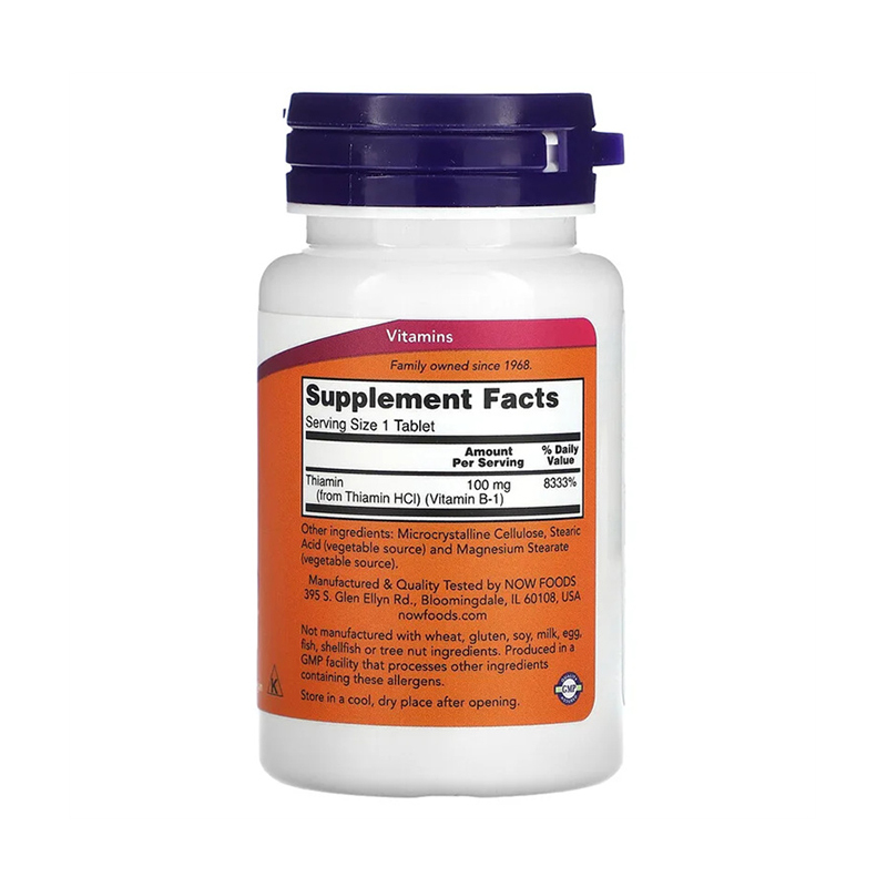 Now Foods, B-1, 100 mg, 100 Tablets