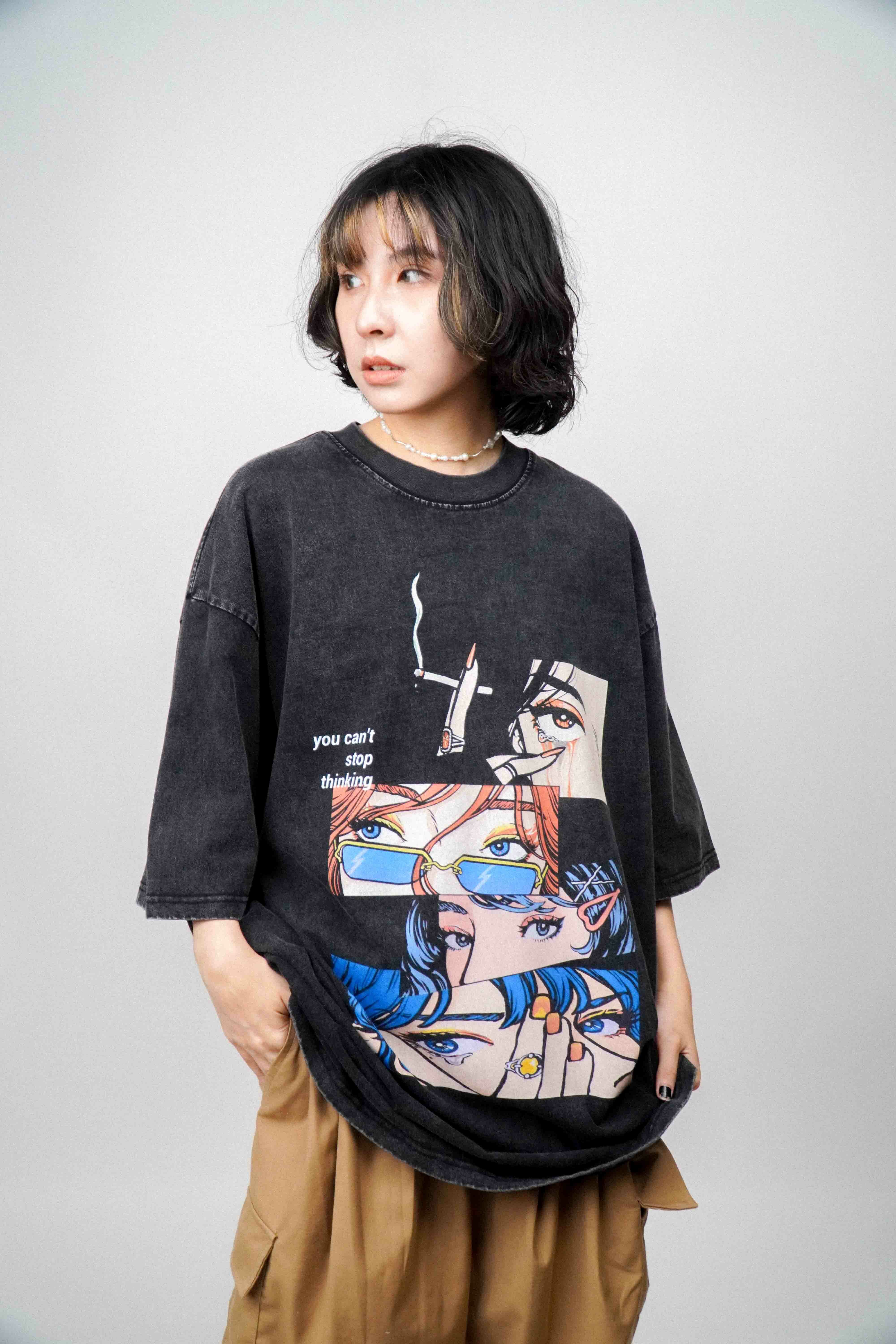 『Always_Good』辣妹戰隊 漫畫分鏡 水洗 印花 短TEE