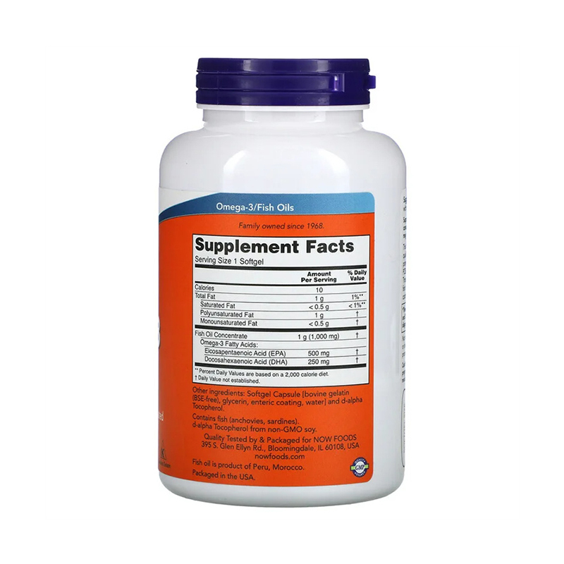 Now Foods, Ultra Omega-3, 500 EPA/250 DHA, 180 Softgels