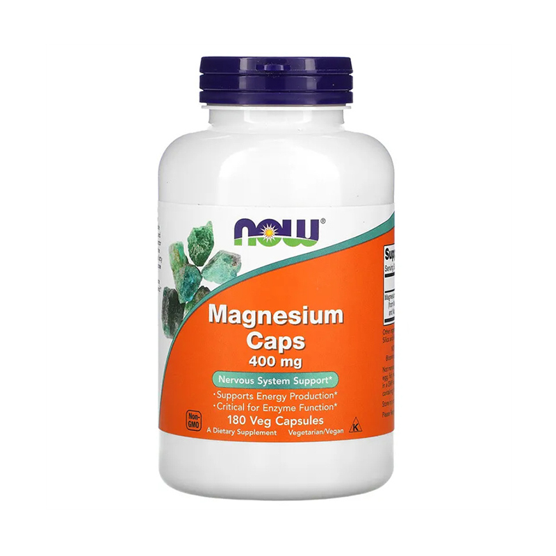 Now Foods, Magnesium Caps, 400 mg, 180 Veggie Caps