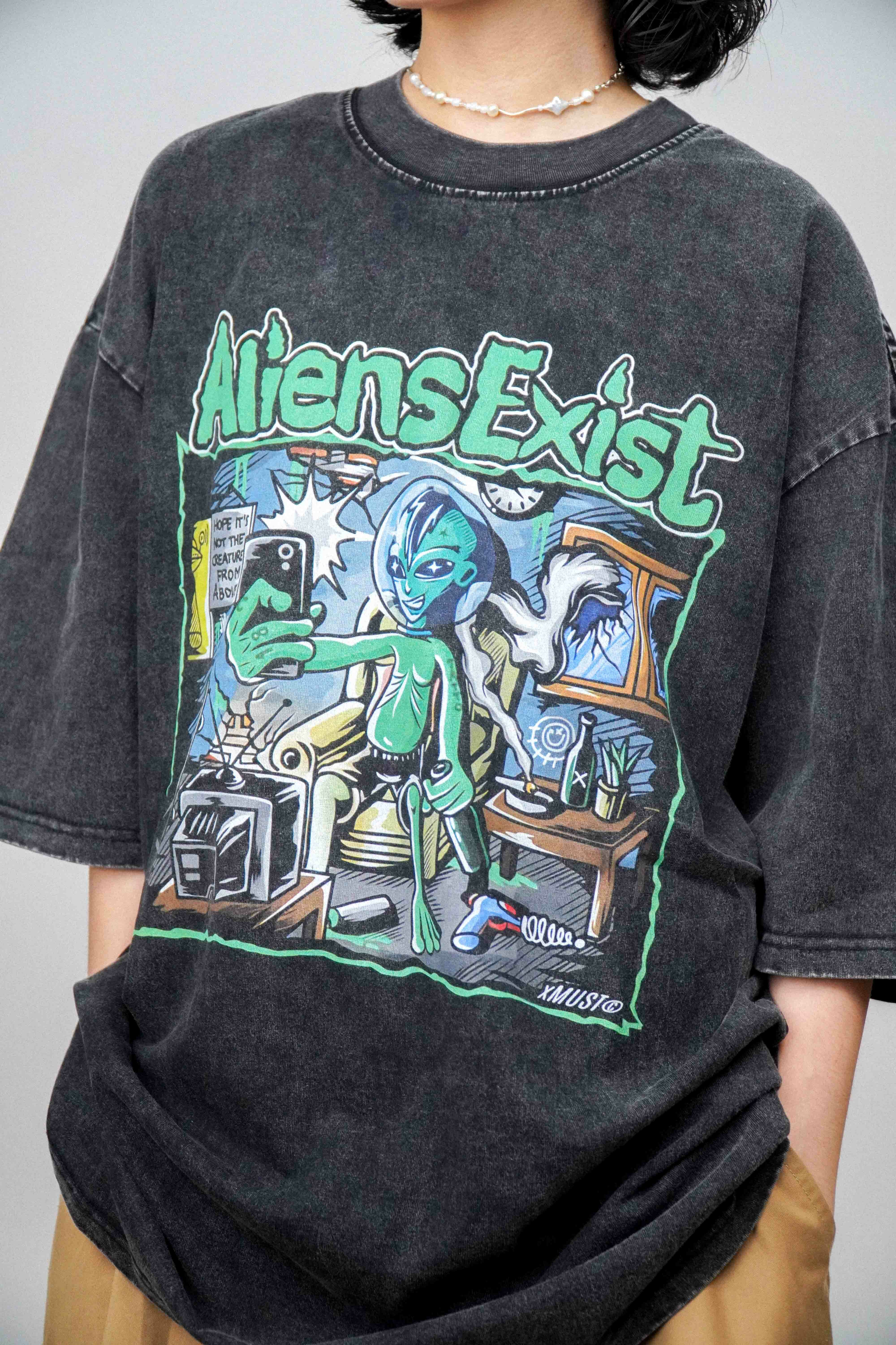 『Always_Good』沙發外星人 水洗 印花 短TEE