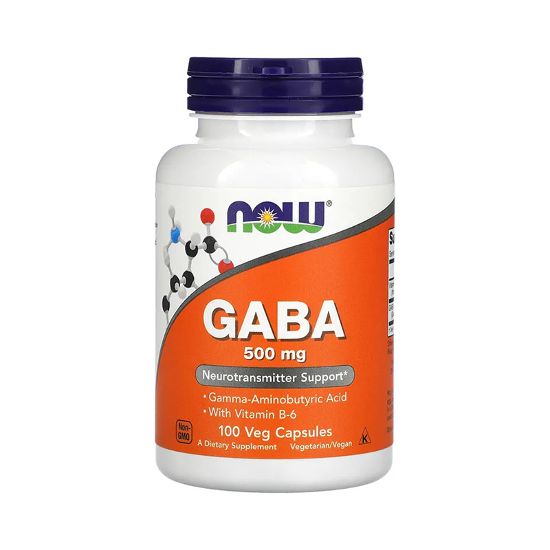 Now Foods, GABA, 500 mg, 100 Veg Capsules
