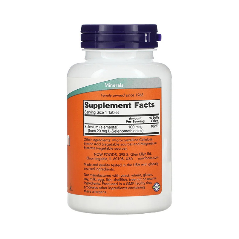 Now Foods, Selenium, Yeast Free, 100 mcg, 250 Tablets