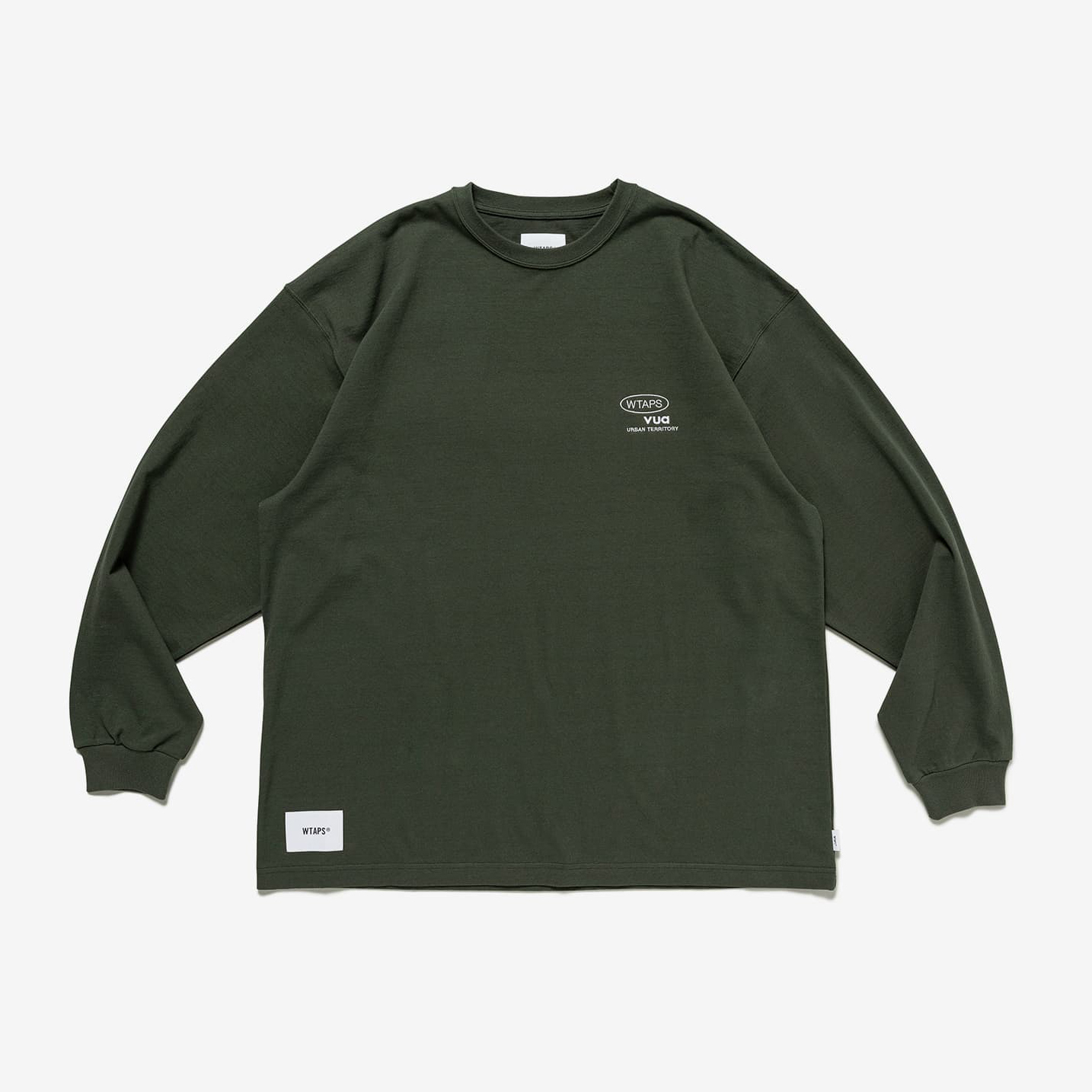 WTAPS LS/ COTTON. PROTECT 純棉薄長T 酒紅/橄欖綠 - 232ATDT-CSM06