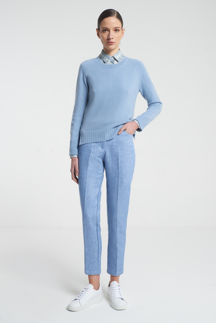 Amina Rubinacci ｜義大利棉麻混紡九分直筒褲