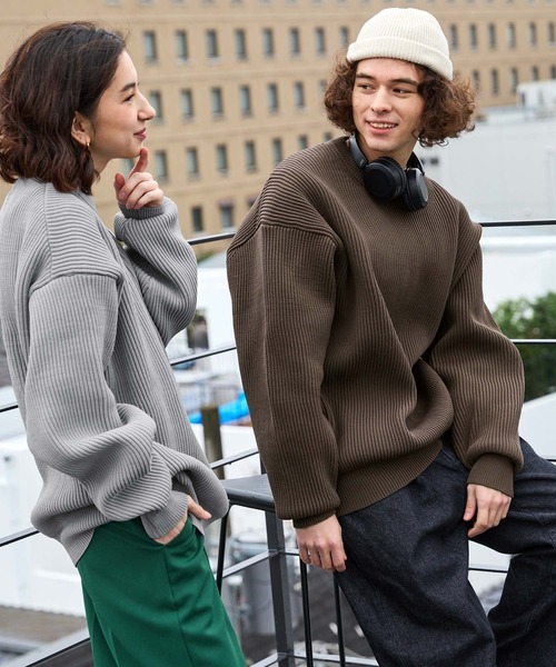 日牌 BARK MANHATTAN Ribbed Knit Crewneck Sweater