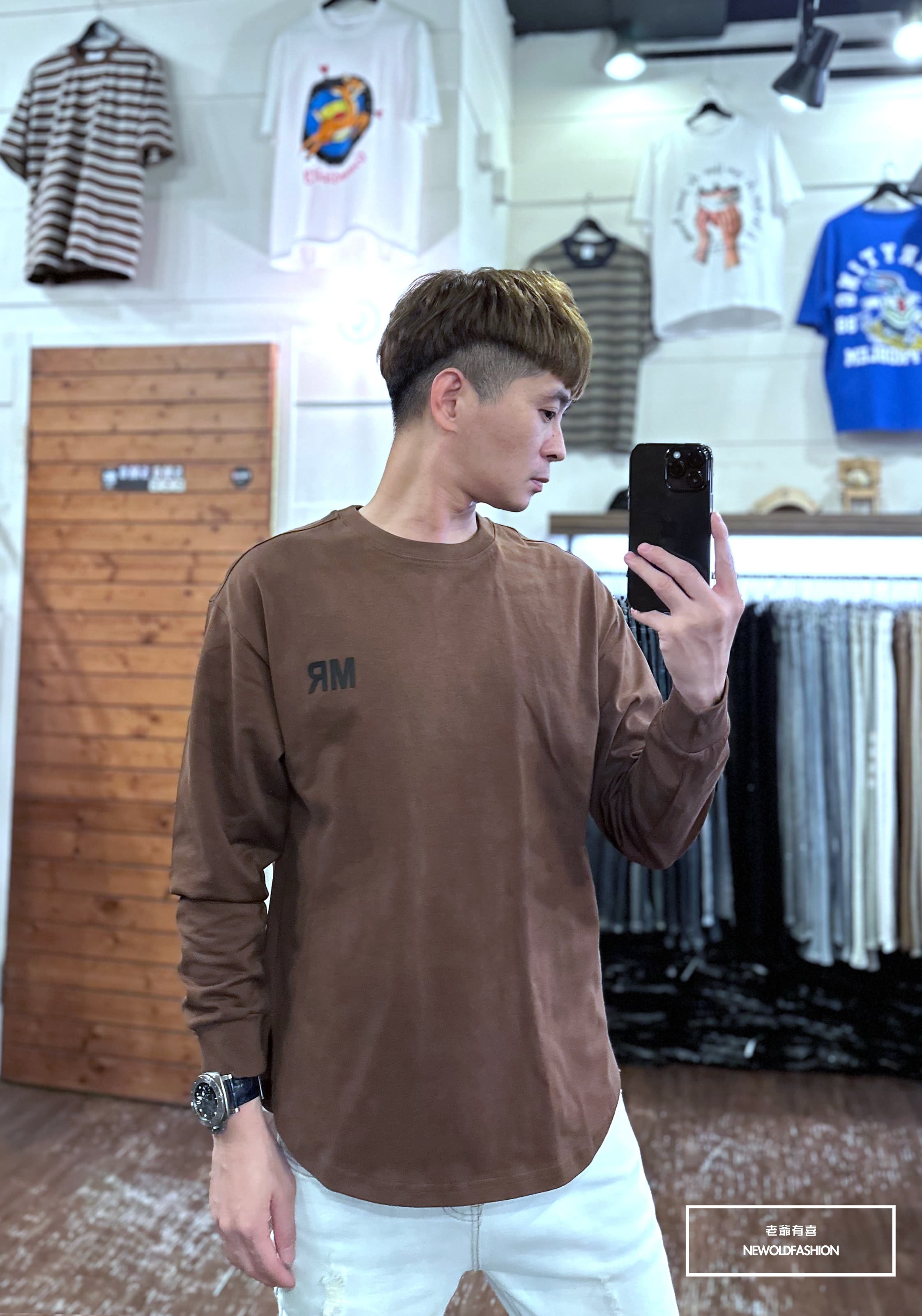 『新品上市』重磅MR英字大學T-咖啡(NOF2309B2233)