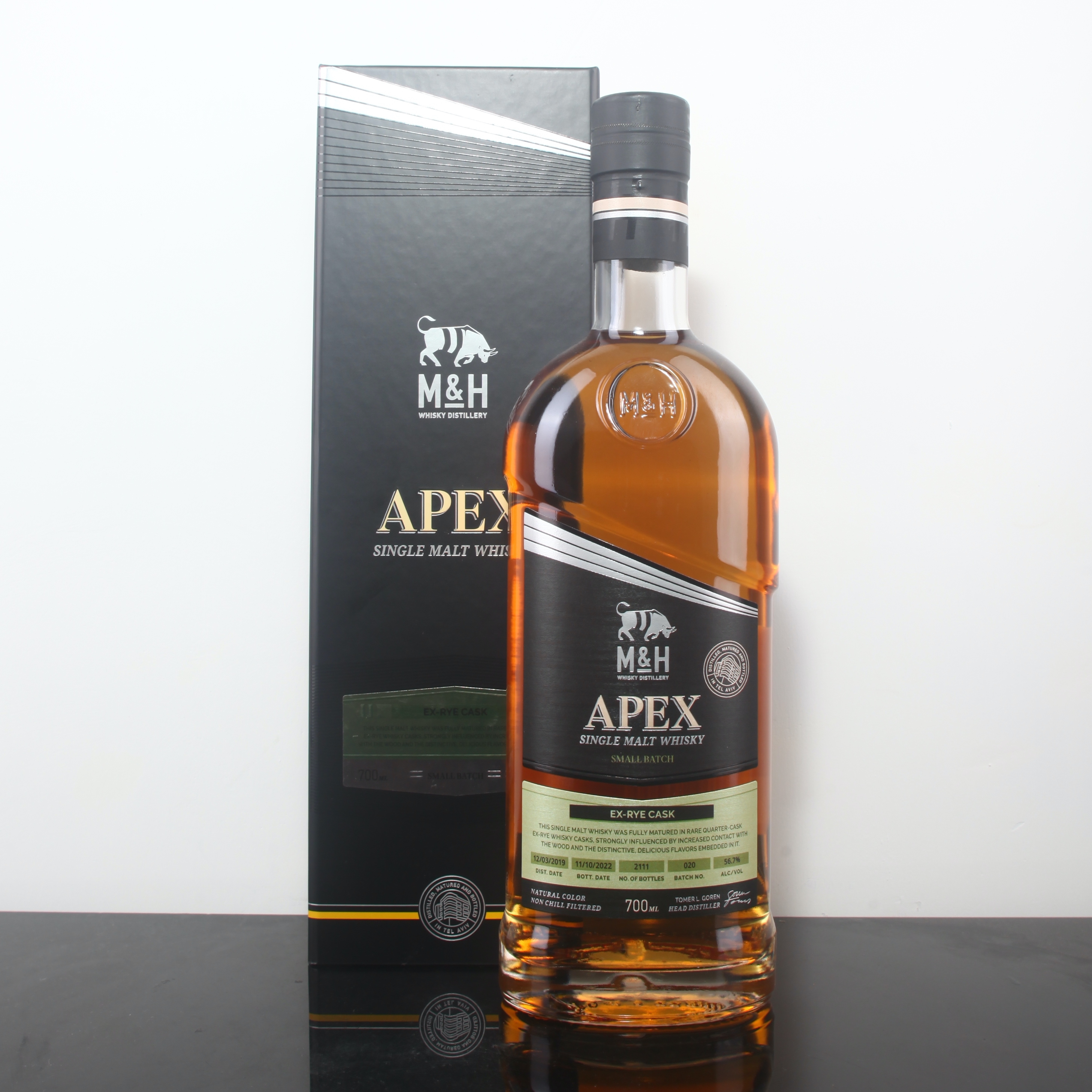 M&H APEX 2019 3YO Ex-Rye Cask Batch 20 56.7%